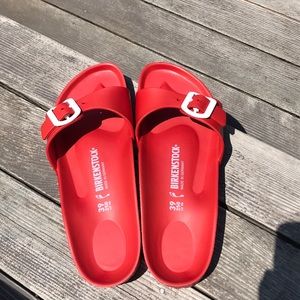 Red Summer birkenstocks rare Sandals